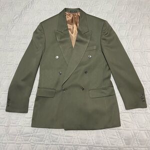 Vintage Men’s Oscar de la Renta Double Breasted Blazer Suit Jacket Size 38R